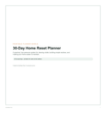 30-Day Home Reset Planner printable cleaning and decluttering PDF cover